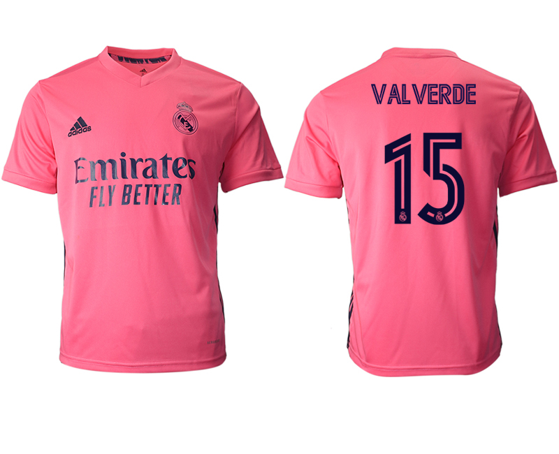 Men 2020-2021 club Real Madrid away aaa version #15 pink Soccer Jerseys